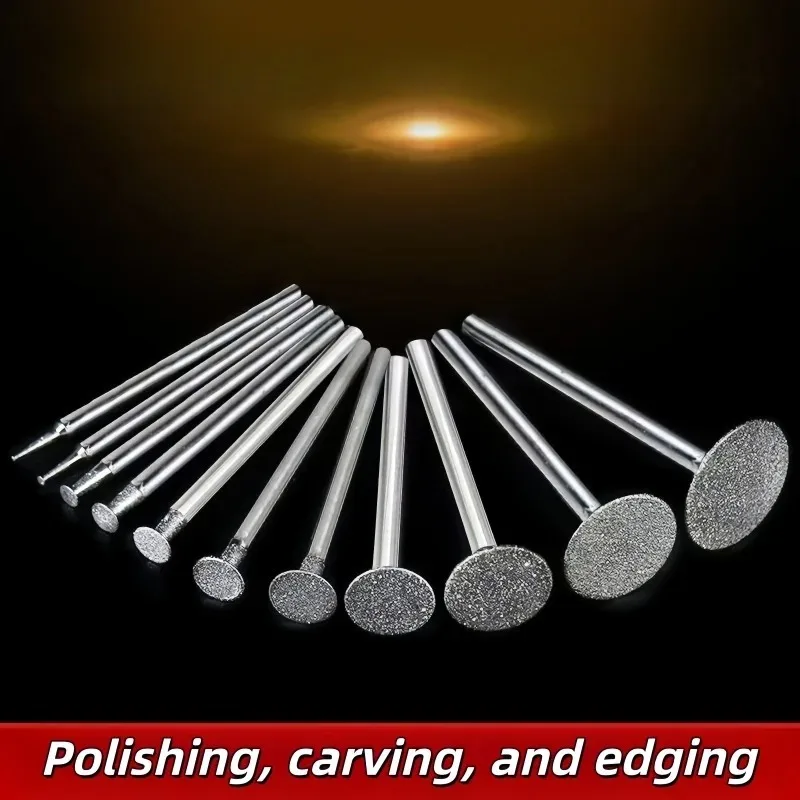 Diamant-Schneidnadel mit 2,35mm Schaft für Rotationswerkzeug - Hochpräzises Schnitz- und Gravurwerkzeug für Jade, Achat, Glas und Zubehör Image