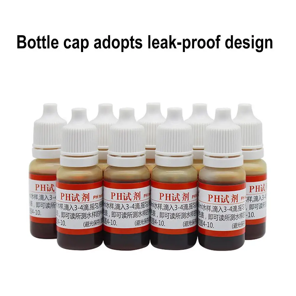 10 ml PH-Wassertestlösung, Mehrzweck-Wassertestpapier, hohe Präzision, einfache Erkennung, Labore, Aquarium, Pool-Zubehör Image