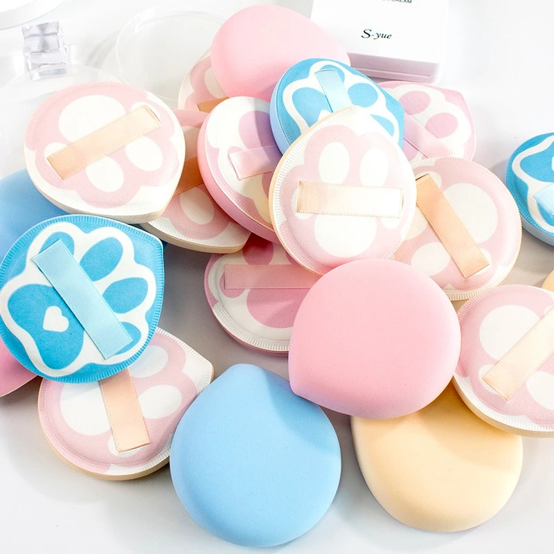 Nette Pulver Schwamm Puffs Foundation Creme Kissen Puff Katze Krallen Form Make-Up Schwamm Air Kissen Schönheit Kosmetik Werkzeug Tragbare