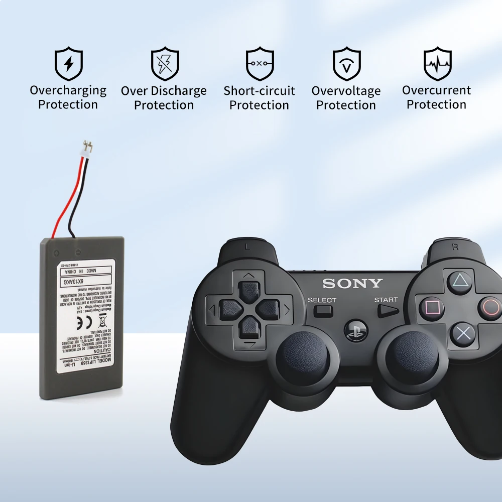 PHOMAX PS3-Controller-Akku 1800 mAh LIP1359 Ersatzakku für Sony Playstation 3 Dualshock3 CECHZC2E CECHZC2U Controller