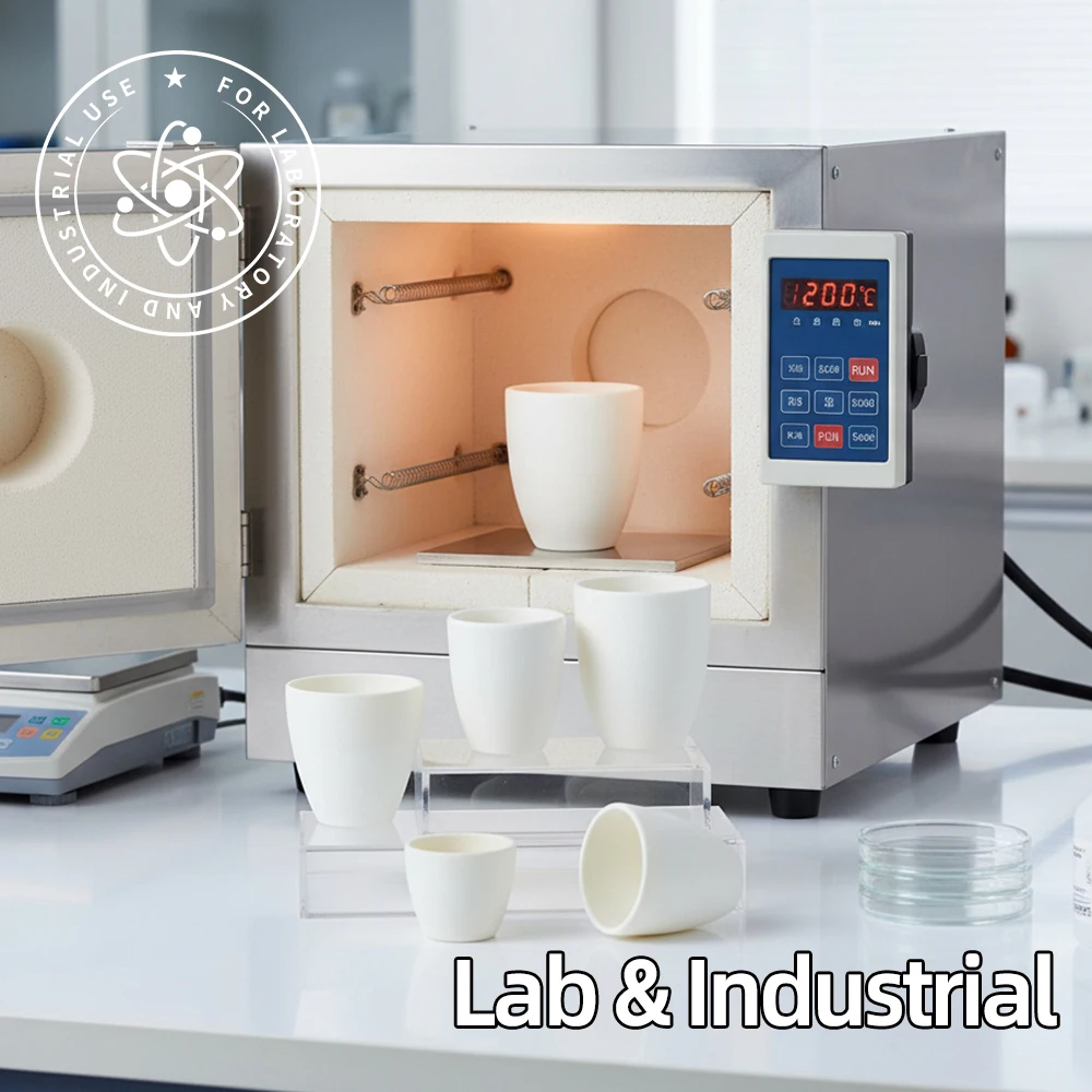 99% Aluminiumoxid-Schmelztiegel mit Hoher Temperaturbeständigkeit bis 1750°C ℃ 3-5000ml Verschiedene Kapazitäten für den Laborgebrauch Image