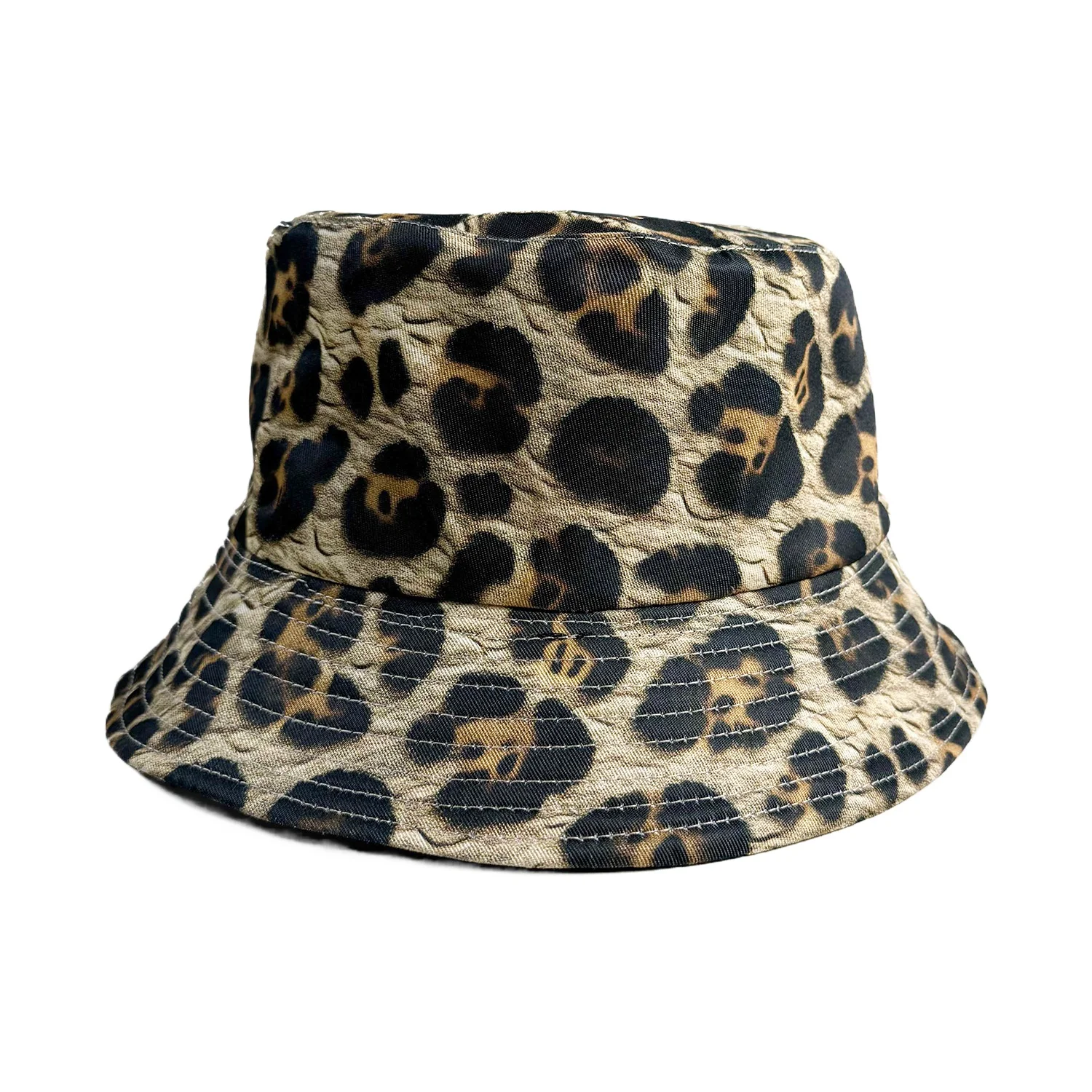 Modische Leopardenmuster-Bucket-Hüte für Damen und Herren Sommer Outdoor Sonnenschutz Wendbare Fischerhüte Damen Panama Hip-Hop Sonnenhut Image