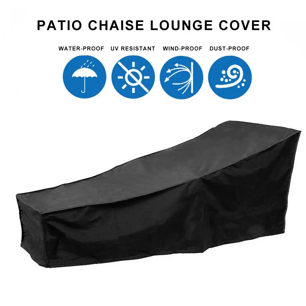 Chaiselongue Abdeckung wasserdichte Liegestuhl Liege Schutzhülle für Innenhof Garten terrasse Image