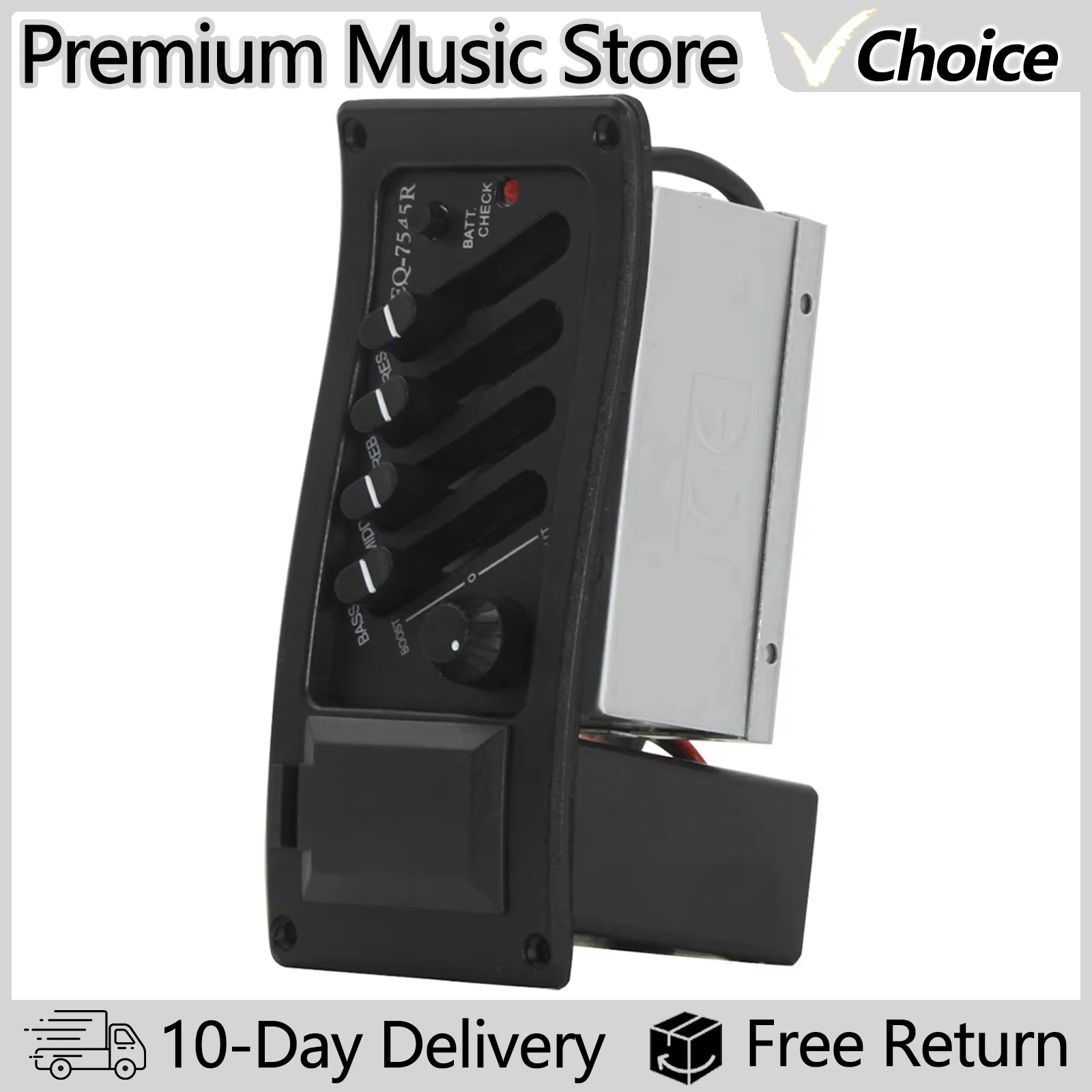 4 Band Akustik E-Gitarre Pickup Saite Instrument Zubehör EQ Equalizer Preamp mit Lautstärke Höhen Mittel bass steuerung Image