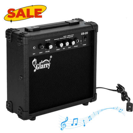 Hassch Electric Bass Amplifier 20W Bass Amp Black