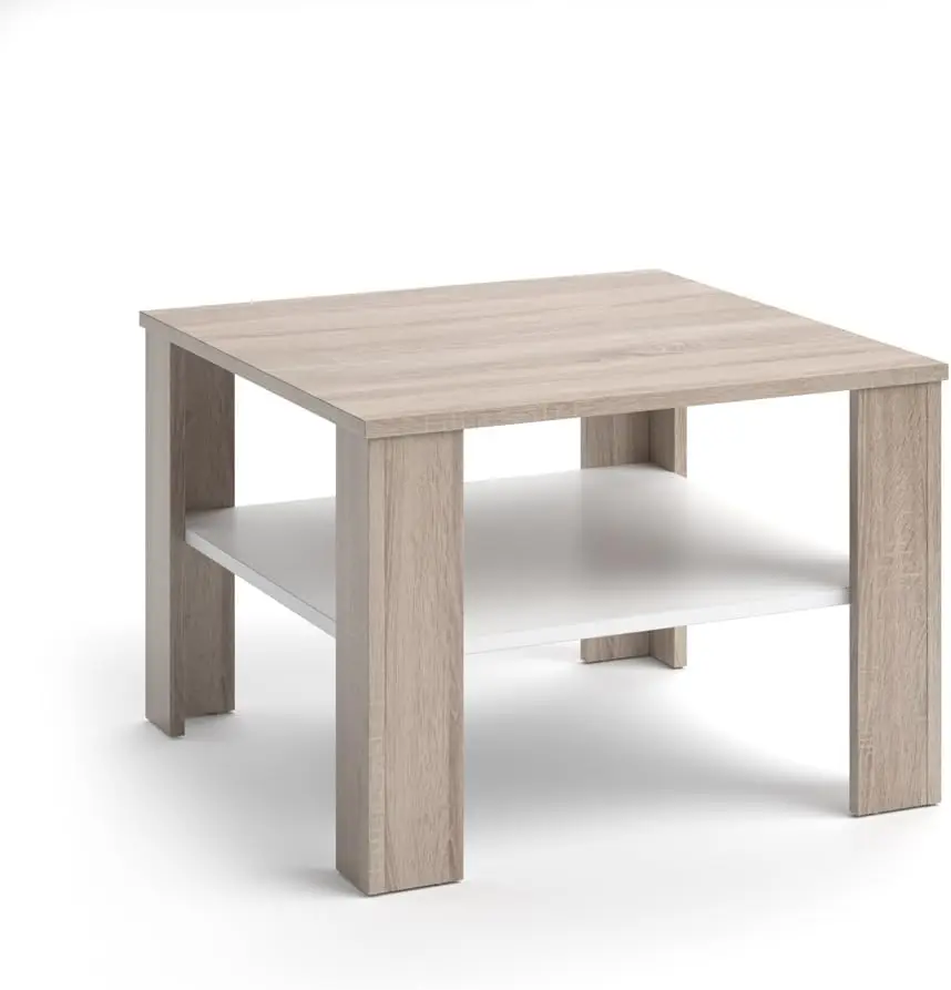 Couchtisch 60 x 60 cm für Wohnzimmer / Couchtisch / 5 Farben / Beistelltisch mit Staufach / Top-Design Image