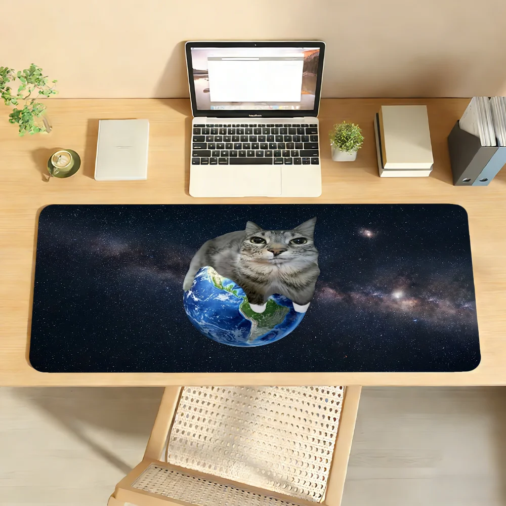 Fun Cat Meme Zazu Mauspad, rutschfeste Schreibtischunterlage mit Verriegelungskante, PC-Laptop-Zubehör, Gummi-Bürotastatur, großer XXL-Teppich für Spiele Image