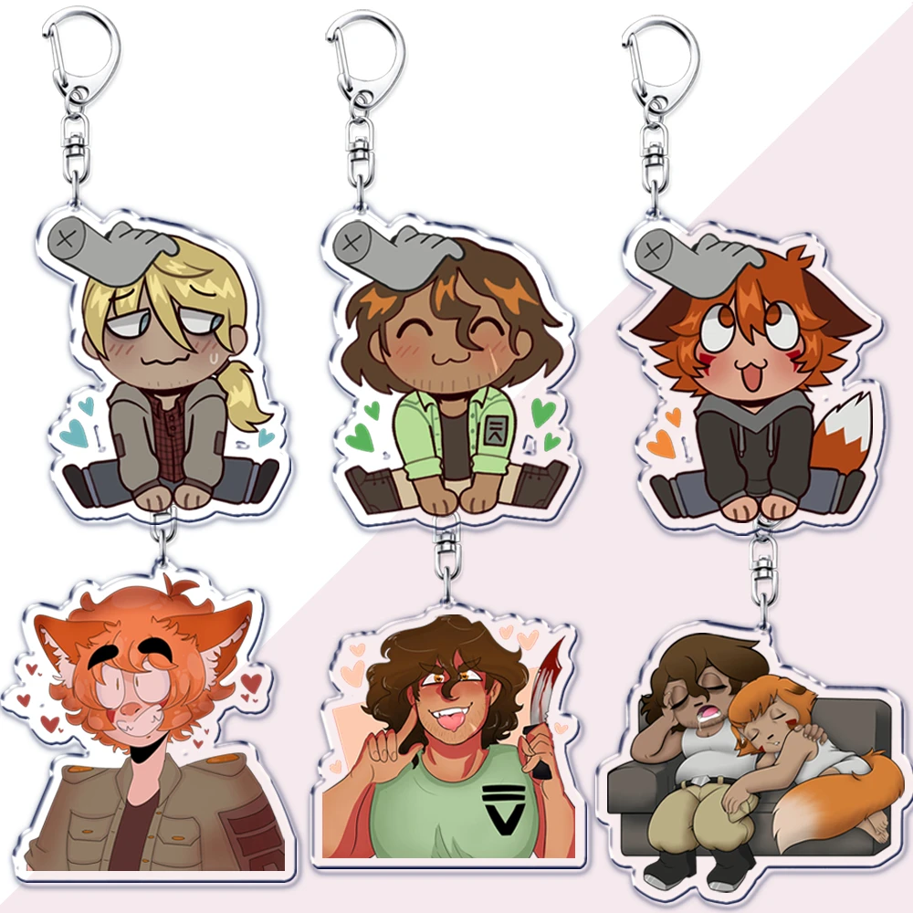 Heißer Btd Game YKMET Boyfriend To Death Schlüsselanhänger für Accessoires, Pet Strade, Ren, Gatobob, Lawrence – Schlüsselring-Schmuck für Fans und Gamer als Geschenk Image