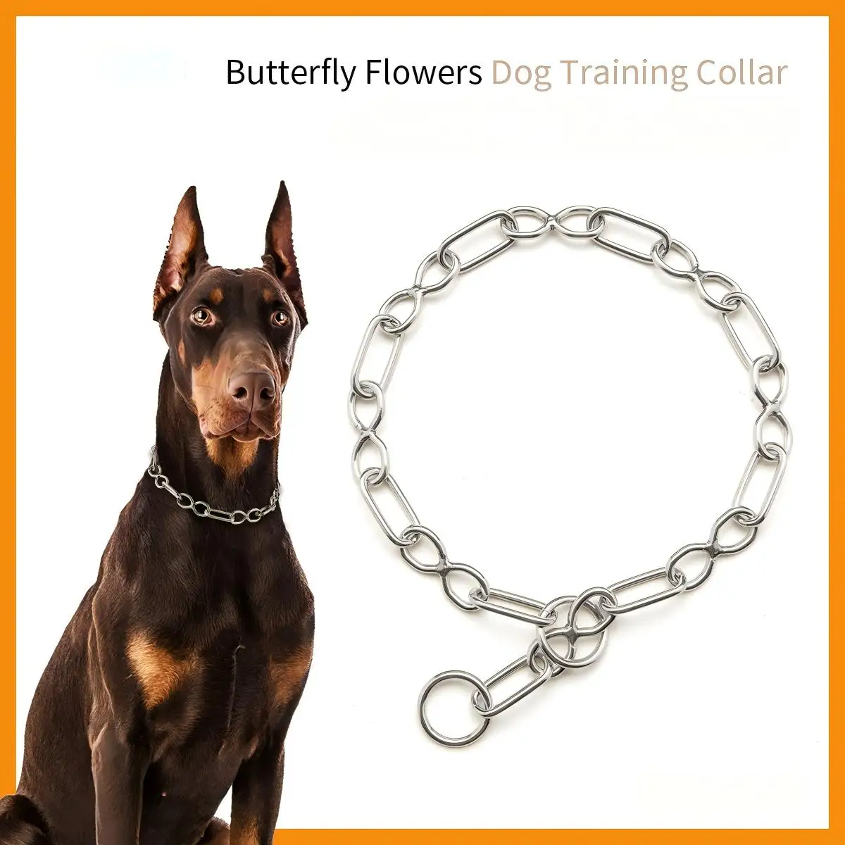 Edelstahl Hundetrainingsleine Anti-Leck Anti-Biss P-Kette für Große Mittlere Kleine Hunde Explosionsgeschützte Zugleine