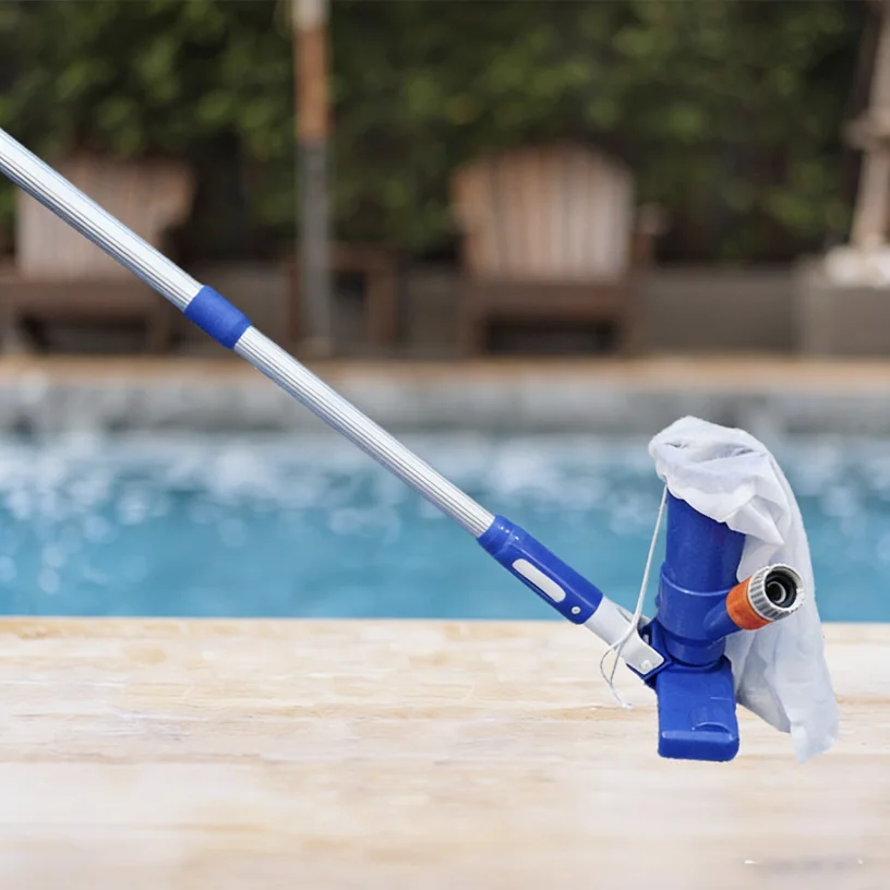 Verbesserter 40-Zoll tragbarer Pool-Staubsauger mit Bürste für die Unterwasserreinigung von Teichen, Spas und Pools Image