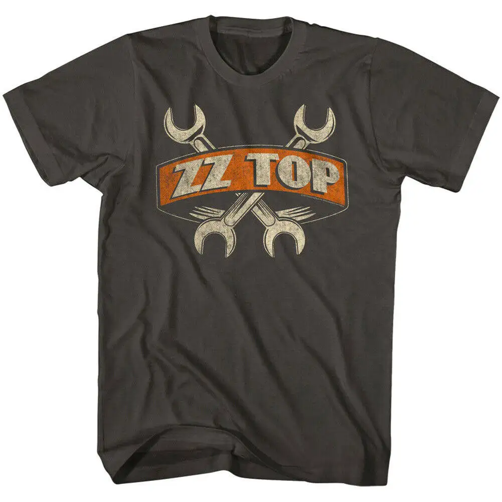 ZZTOP Band 1999 Retro Wrench Pattern Retro Blues Casual T-Shirt Luxusmarke für Herren und Damen Image