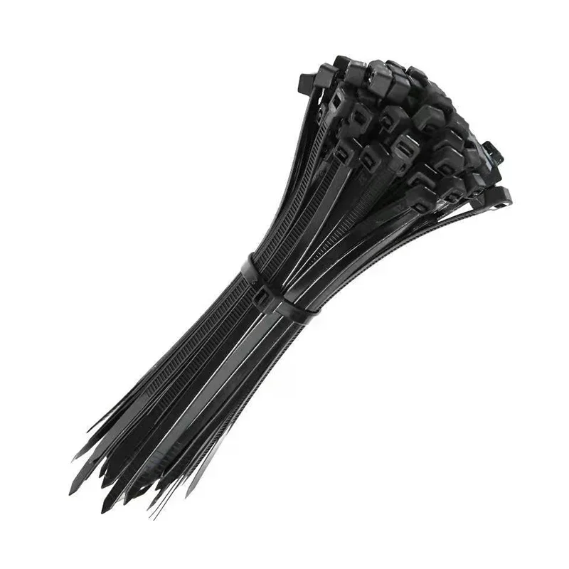 1000/100 Stück Nylon-Kabelbinder, selbstsichernde Kabelbinder, verstellbare Kabelbefestigungs-Kunststoffklemmen, hitzebeständige Drahtbinder Image