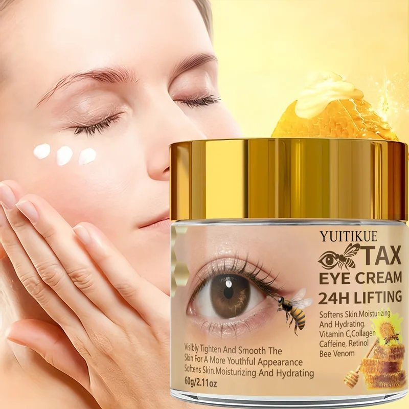 YUITIKUE Feuchtigkeitsspendende Augencreme – Bienengift & Vitaminkomplex, Sanfte Formel, Langanhaltende Feuchtigkeit für die Augenpartie, 60g Image