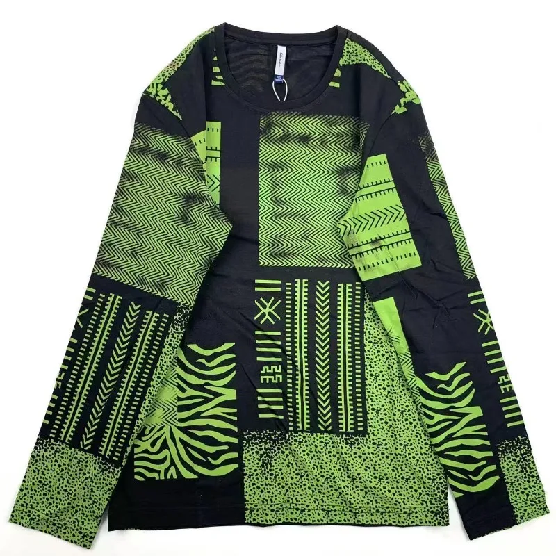 Europäische und amerikanische einfache Muster Mode Männer Langarm T-Shirt High Street Trend Hip-Hop Punk Shirt Paar lose Pullover