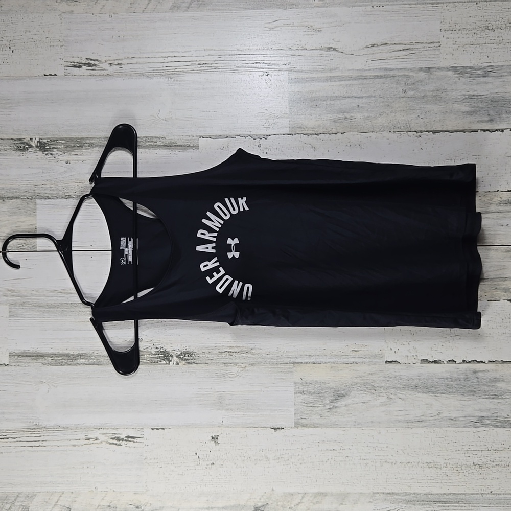Under Armour Shirts & Tops | Under Armor Girls Active Wear Tank Top Size Large | Color: Black/White | Size: Lg