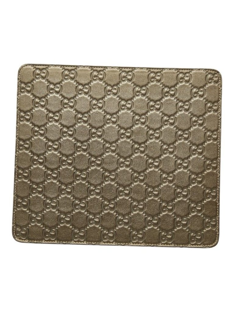 Gucci Accents | Guccissima Gg Logo Mouse Pad Computer Pc Interior | Color: Gold | Size: Os