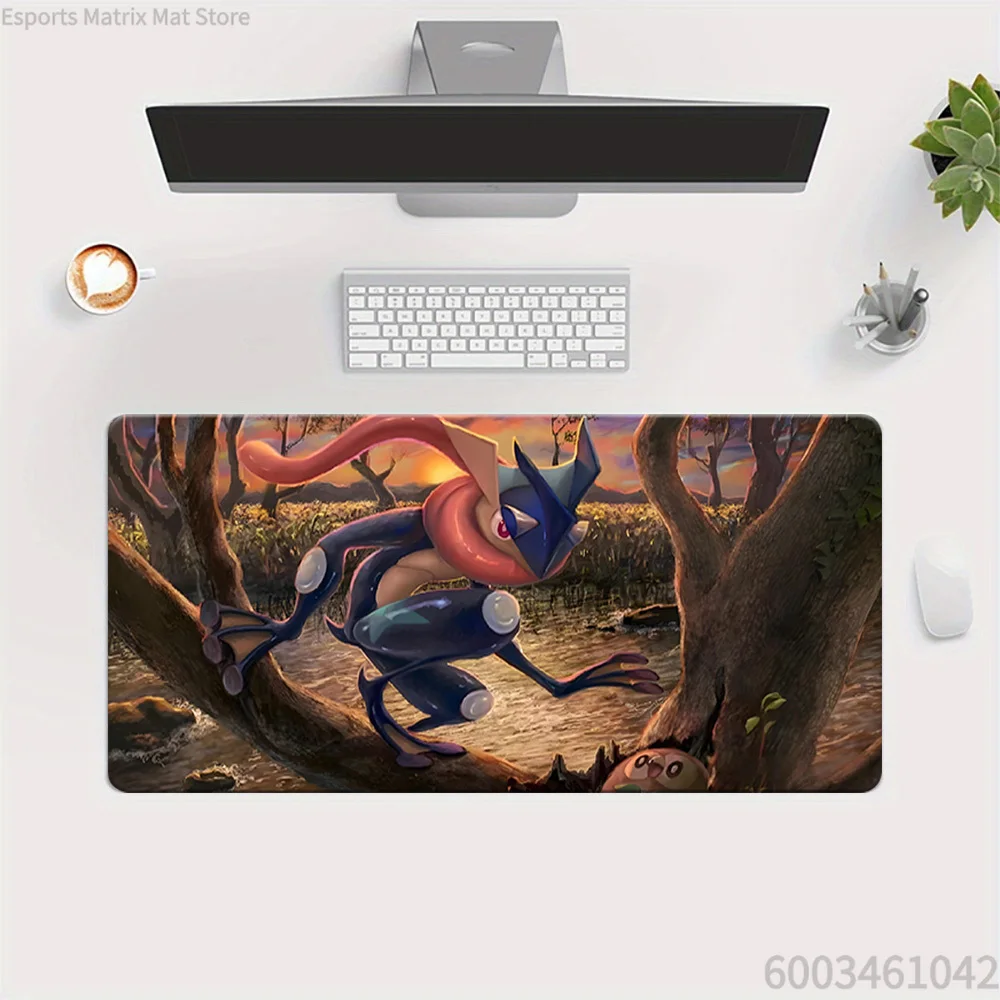 Pokemon Greninja Sunset Forest Scene Anime Extended Gaming Mouse Pad Große Schreibtischunterlage für PC Laptop Image