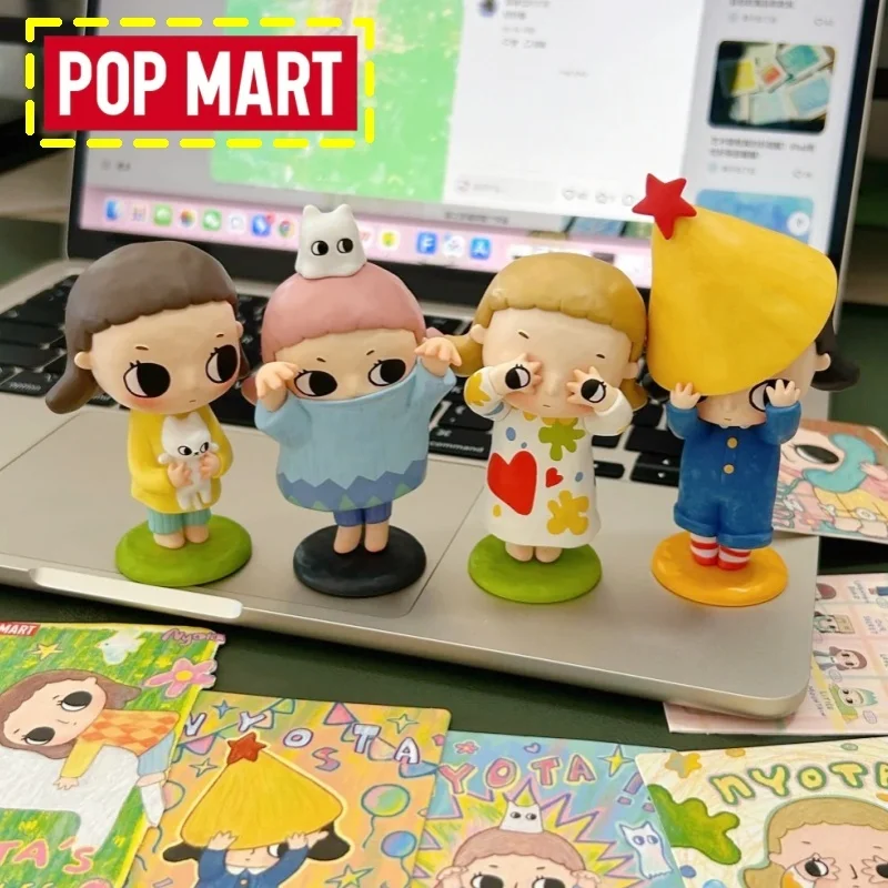 Original Pop Mart Nyotas Fluffy Life Serie Blind Box Niedliche Sammelfigur Schreibtisch-Deko Geschenk Image