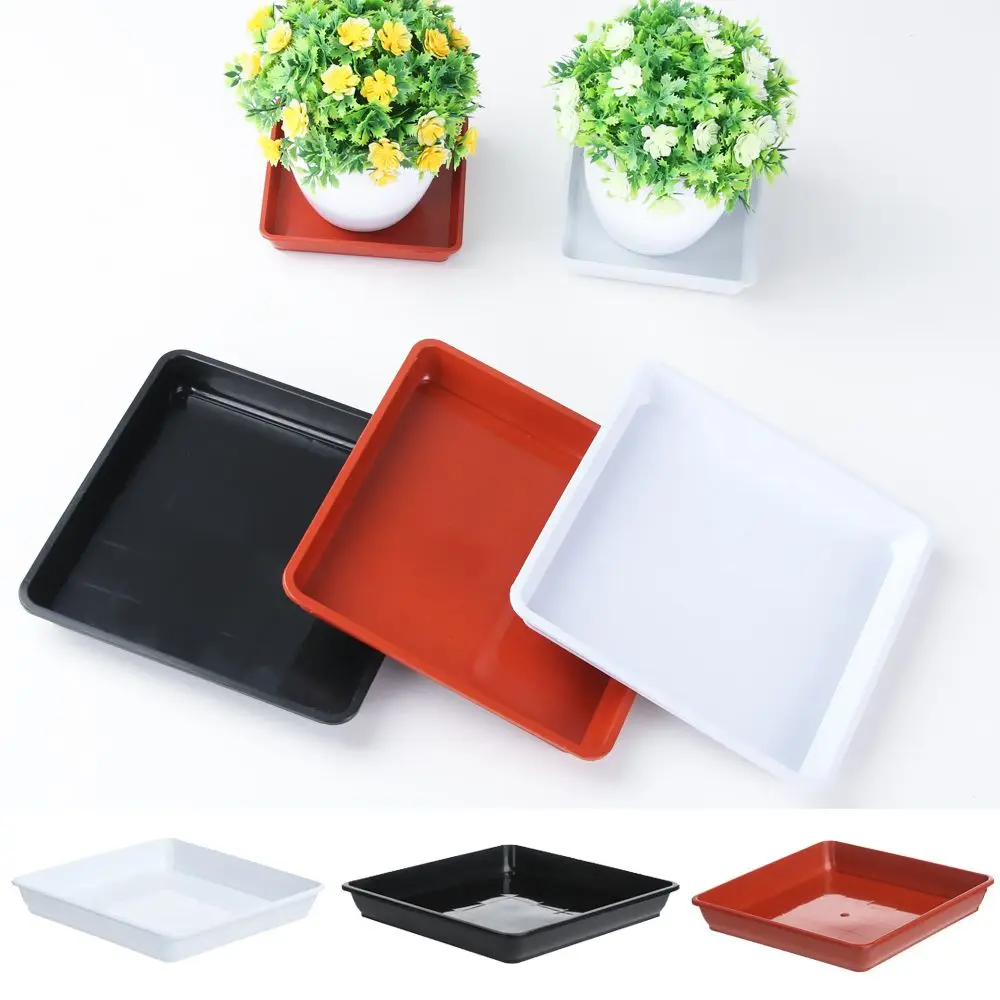1pc 4/6/7/Zoll haltbare quadratische Pflanze Untertasse Kunststoff verdicken Blumentopf Tropfsc halen stehen für Indoor Outdoor Garten zubehör Image