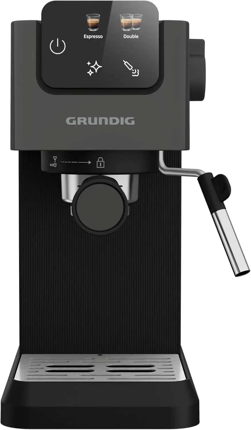 RUNDIG KSM 4330 Siebträgermaschine mit Milchaufschäumdüse, Espressomaschine, für gemahlenen Kaffee, abnehmbarer Wassertank, Tou Image