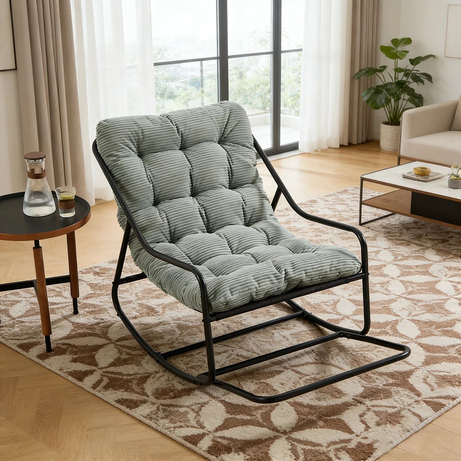 Liegestuhl, Hängesessel, Sofa für faule Menschen, Schaukelstuhl für Erwachsene, Sofasessel. Geeignet für Freizeit, Balkon, Heimgebrauch, Wohnzimmer.