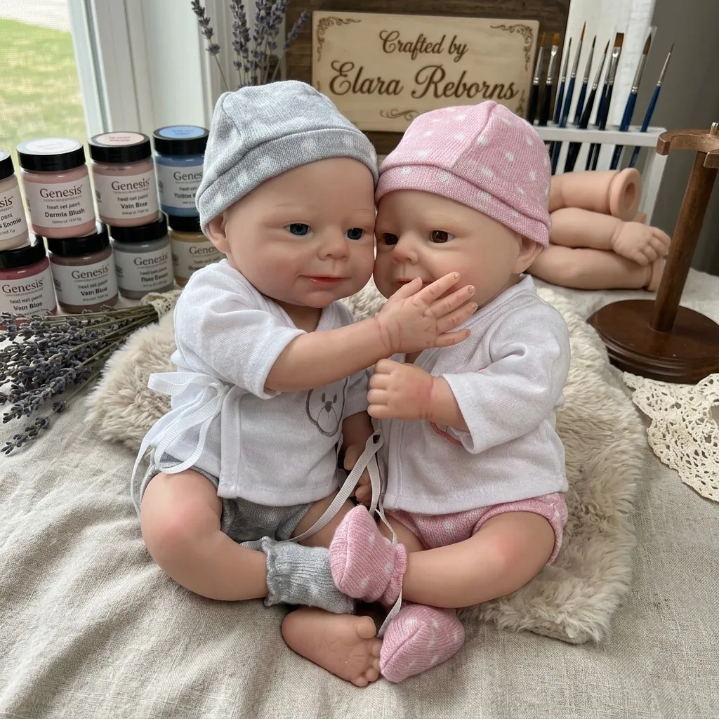 13 Zoll Silikon Handgefertigte Coco Silikon-Reborn-Puppe Lebensechte Neugeborenen-Puppe Geeignet für Mädchen oder Jungen Ideales Baby-Spielzeug