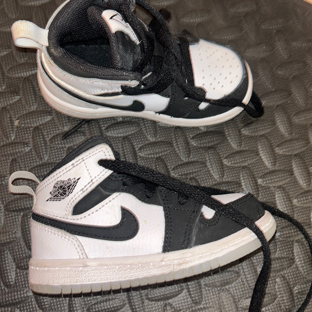 Nike Shoes | Blacks White Nike Air Jordan Toddler | Color: Black/White | Size: 6bb