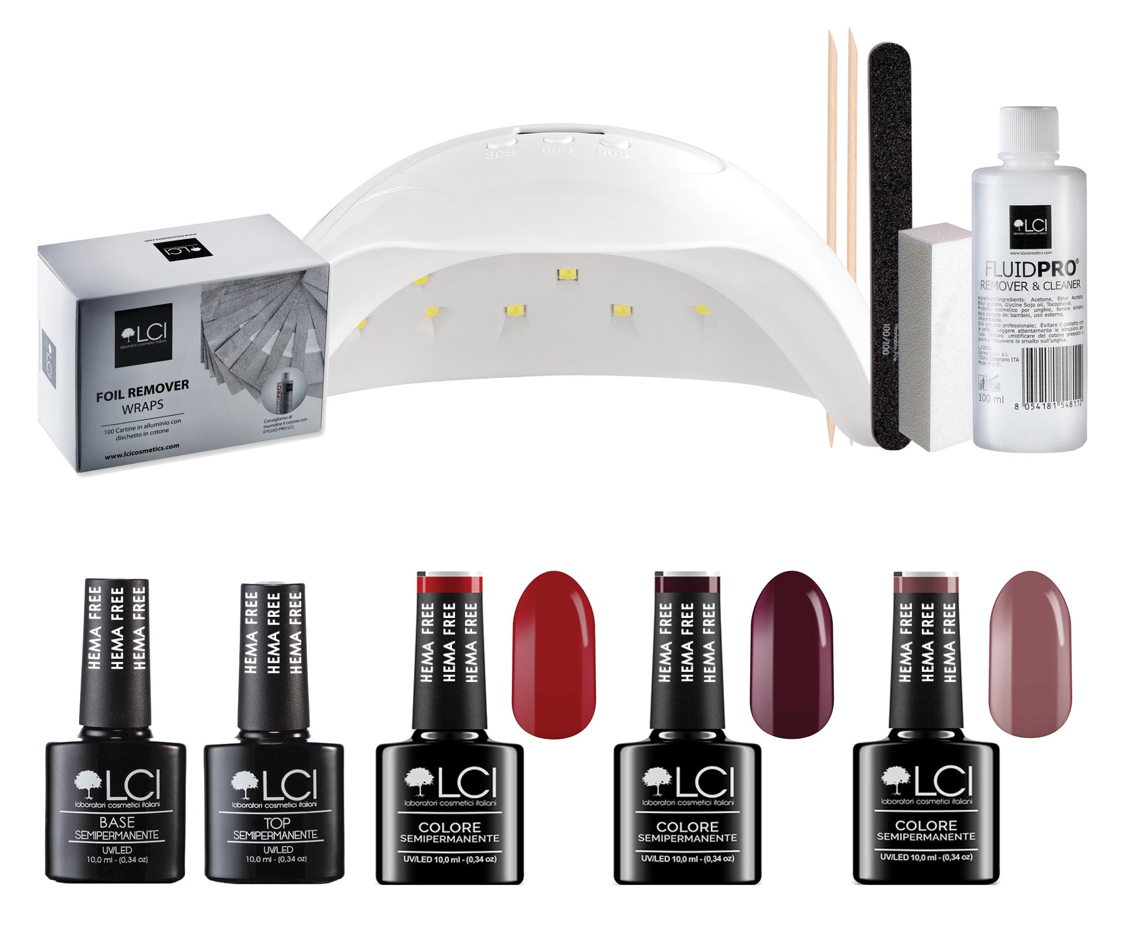 LCI Cosmetics - Kit Semipermanente Hema Free 3 Colori HF03 50 ml