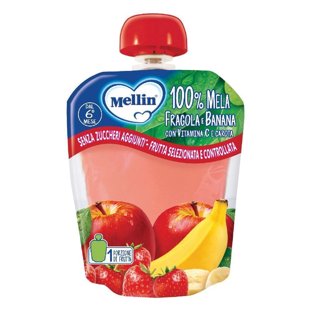 Mellin Pouch Mela/Fragola/Banana 90 G g Sciroppo