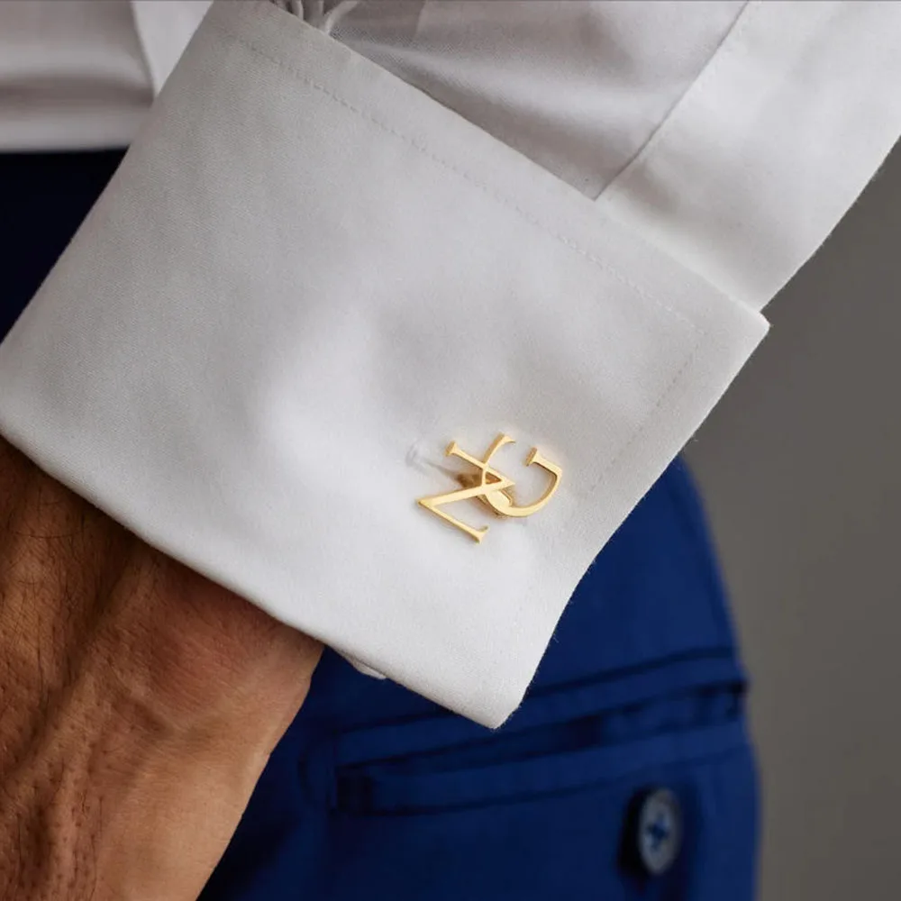 Boutons de manchette personnalisés avec initiales, boutons de manchette personnalisés avec nom, cadeau d