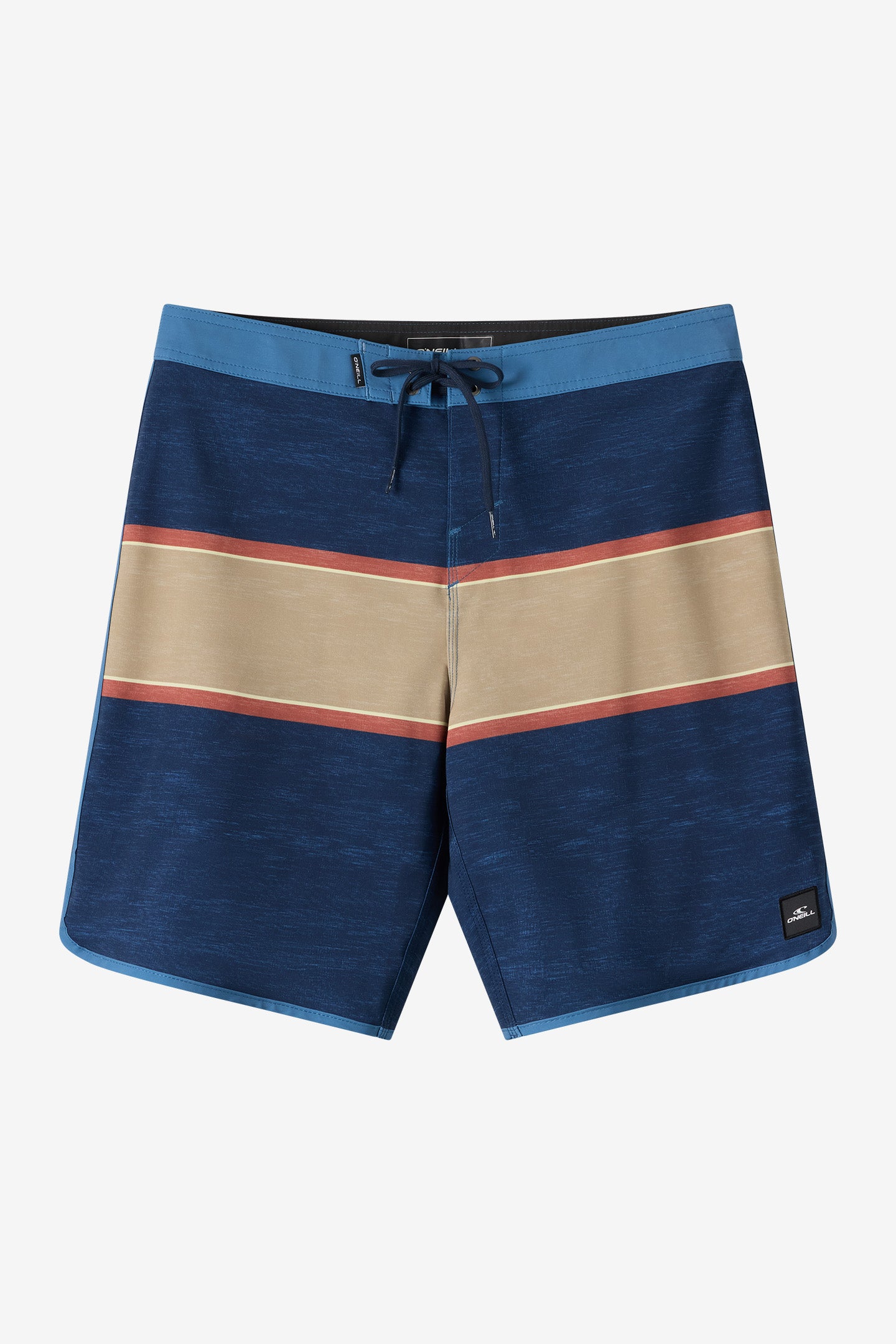 O'Neill Men's Lennox Scallop 19"" Board Shorts in Navy, Size 31, Elastane/Polyester