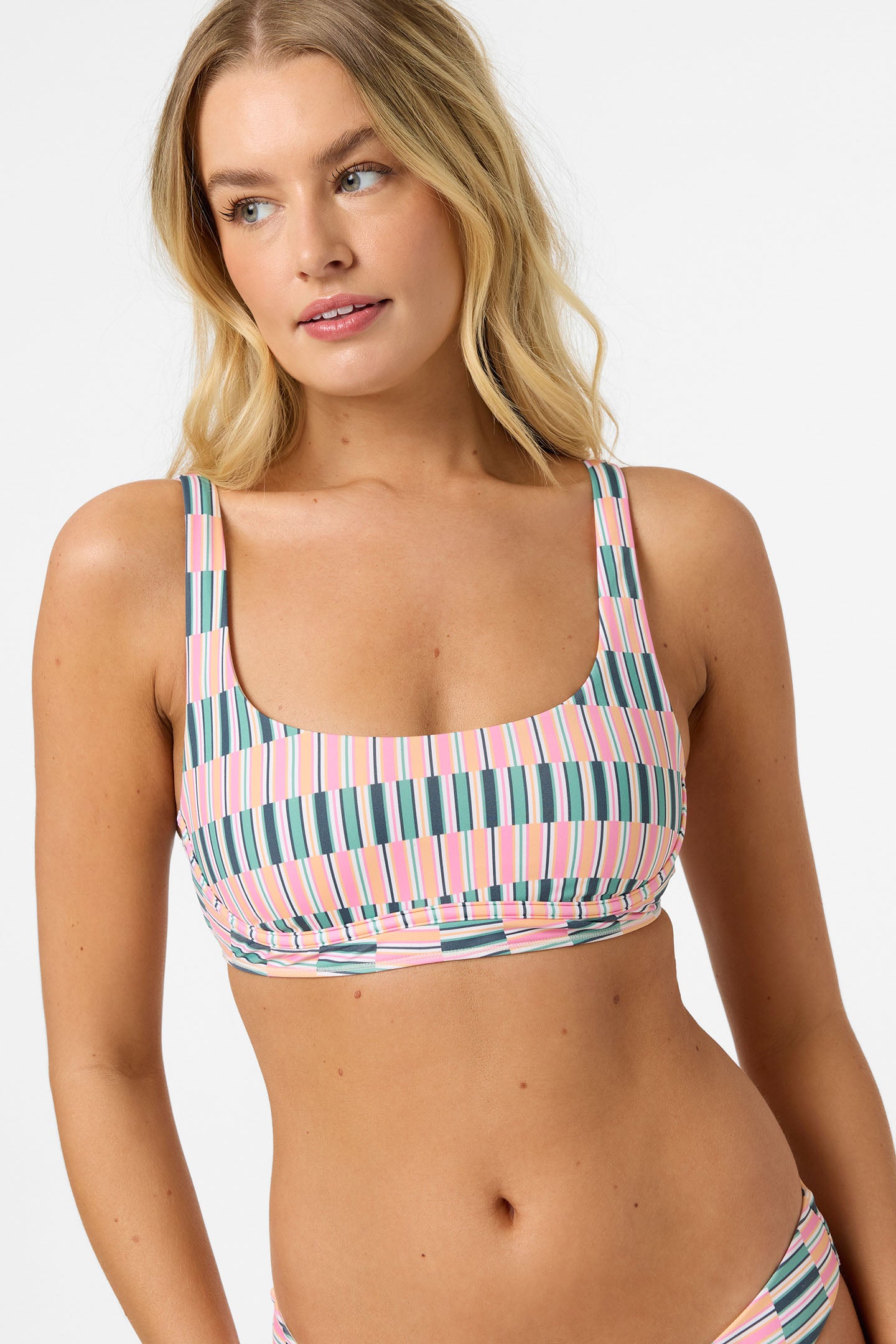 O'Neill Women's Performance Surf Kinley Printed Tank Bikini Top, Elastane/Nylon/Polyamide, Best Women's Swimwear, Best Women's Swimwear