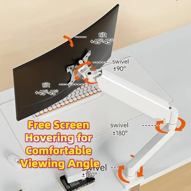 Verstellbarer Einzelmonitor-Tischständer Universell Passend für 32 Zoll 19,8 Pfund für Gaming und Heimbüro-Nutzung Image