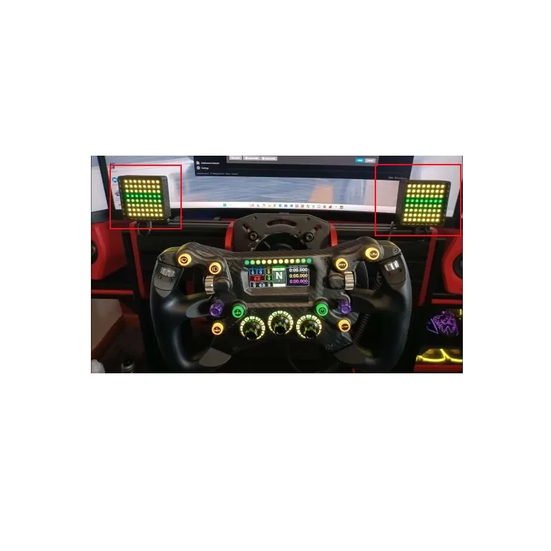 PC-Simracing-Spiel-Dashboard mit Flaggen-Signalleuchte und Gangschaltungsanzeige für Logitech G29 G27 Thrustmaster T300 für SIMAGIC MOZA FANATEC Image