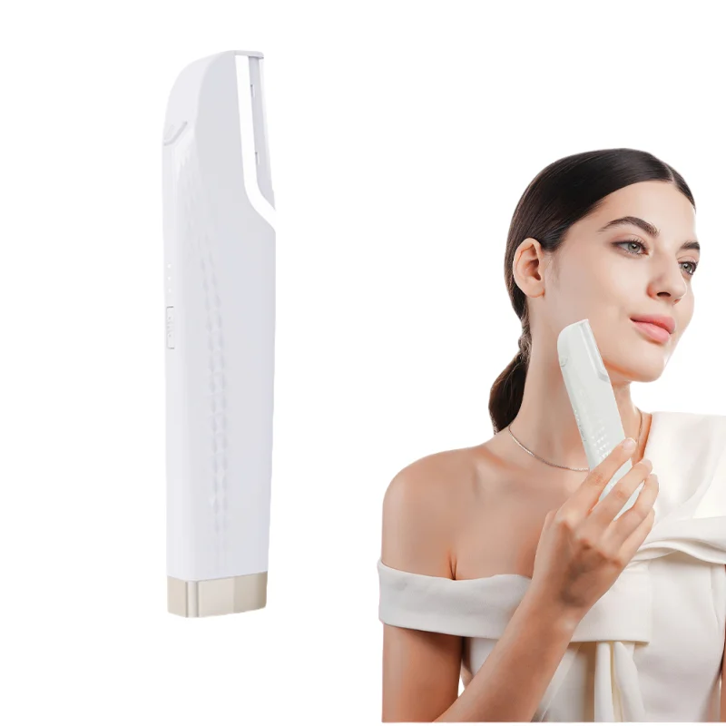 Wiederaufladbarer Sonic Dermaplane Rasierer mit 6 Klingen Gesichtshaarentfernungsgerät Gesichtsrasierer für Frauen, Flaumhaarentferner Image