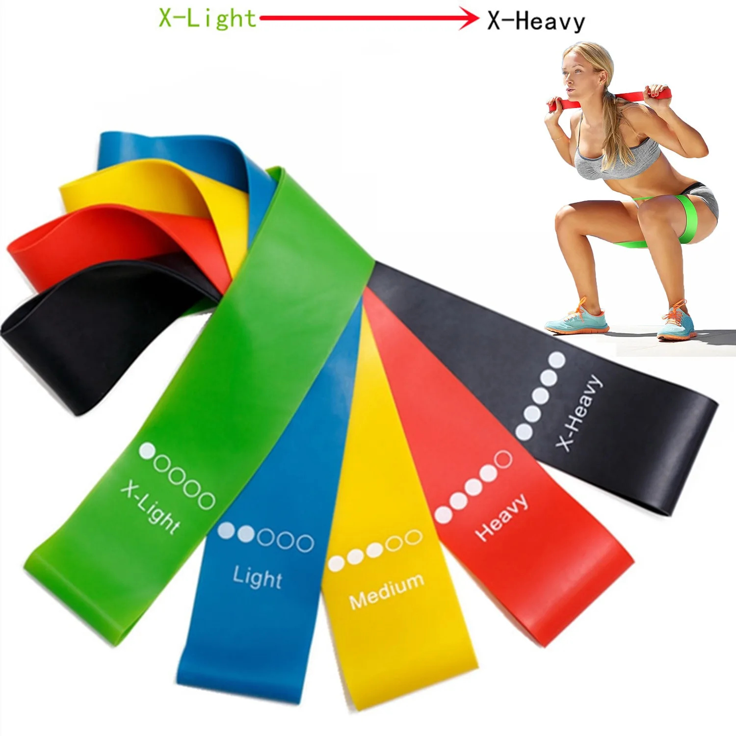 5PCS Widerstand Training Widerstand Elastische Band Training für Fitness Pull Up Band Gym Widerstand Gym Gummibänder für Fitness