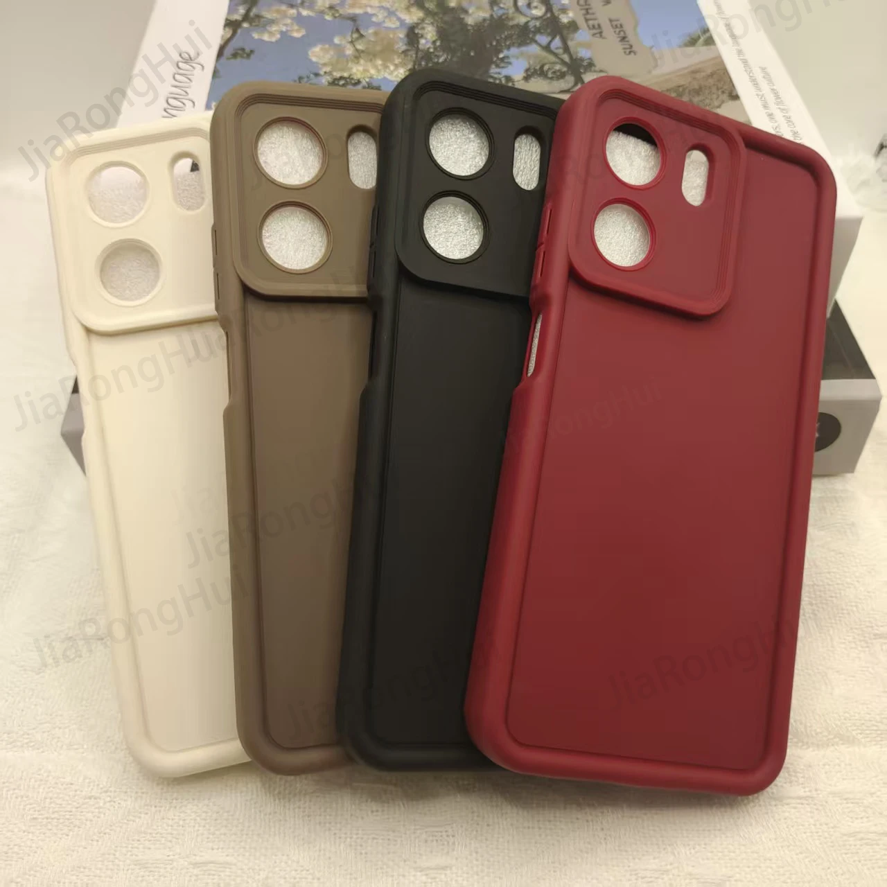 Für OPPO A5x 4G Handyhülle Für OPPO A5x OPPO A5X 5G Hüllen OPPOA5X 4G Cover Sturzsichere Luxus Candy Matte Soft Cover Image