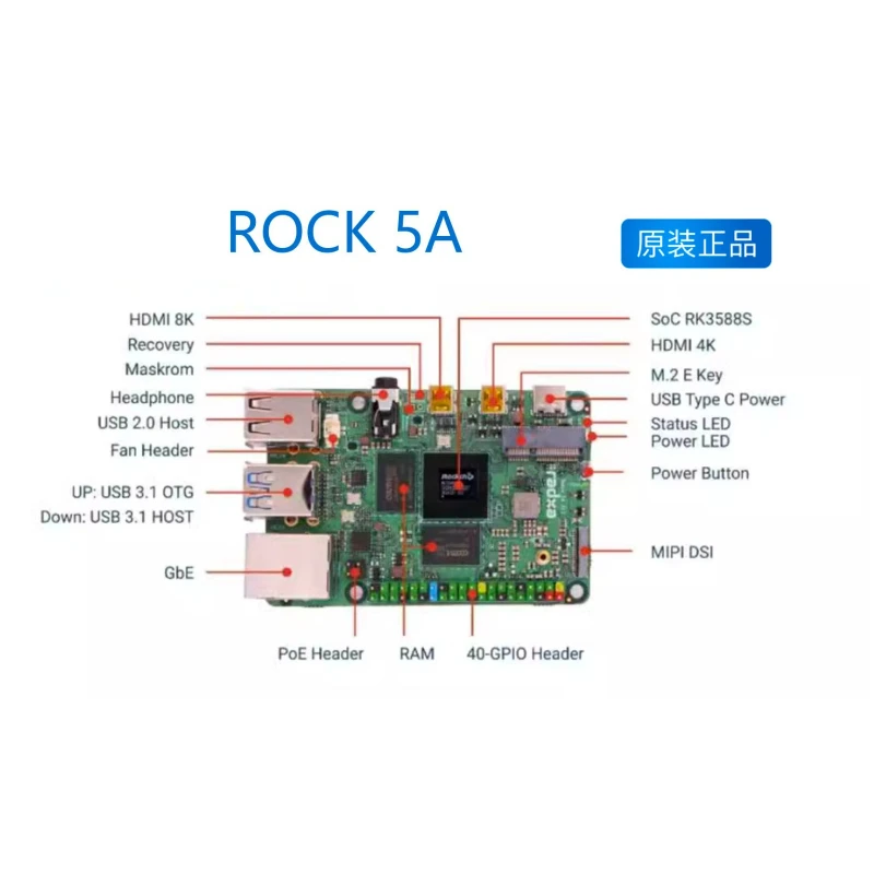 RADXA ROCK 5A RK3588S, Hochleistungsfähig, 8-Kern 64-Bit Image