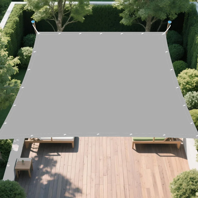 Balkon-Sichtschutz, Gartenzaun-Abdeckung, Outdoor-Sonnenschutz-Stoffmarkise, mit Kabelbinder und Seilgeländer-Schutz Image