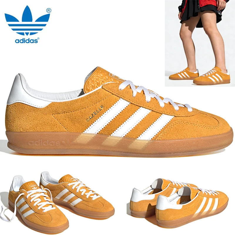 Adidas GAZELLE INDOOR Damen-Sneaker, klassische Skateboard-Trainingsschuhe, niedrige Freizeitschuhe, bequem, leicht, HQ8716