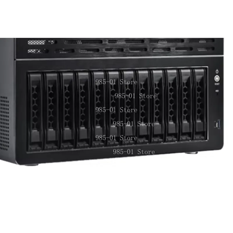 NAS12 Festplattenspeicher-Servergehäuse Unterstützt ATX-Motherboard Halbhoher PCIE-Steckplatz 1U Netzteil Hot-Swap Image