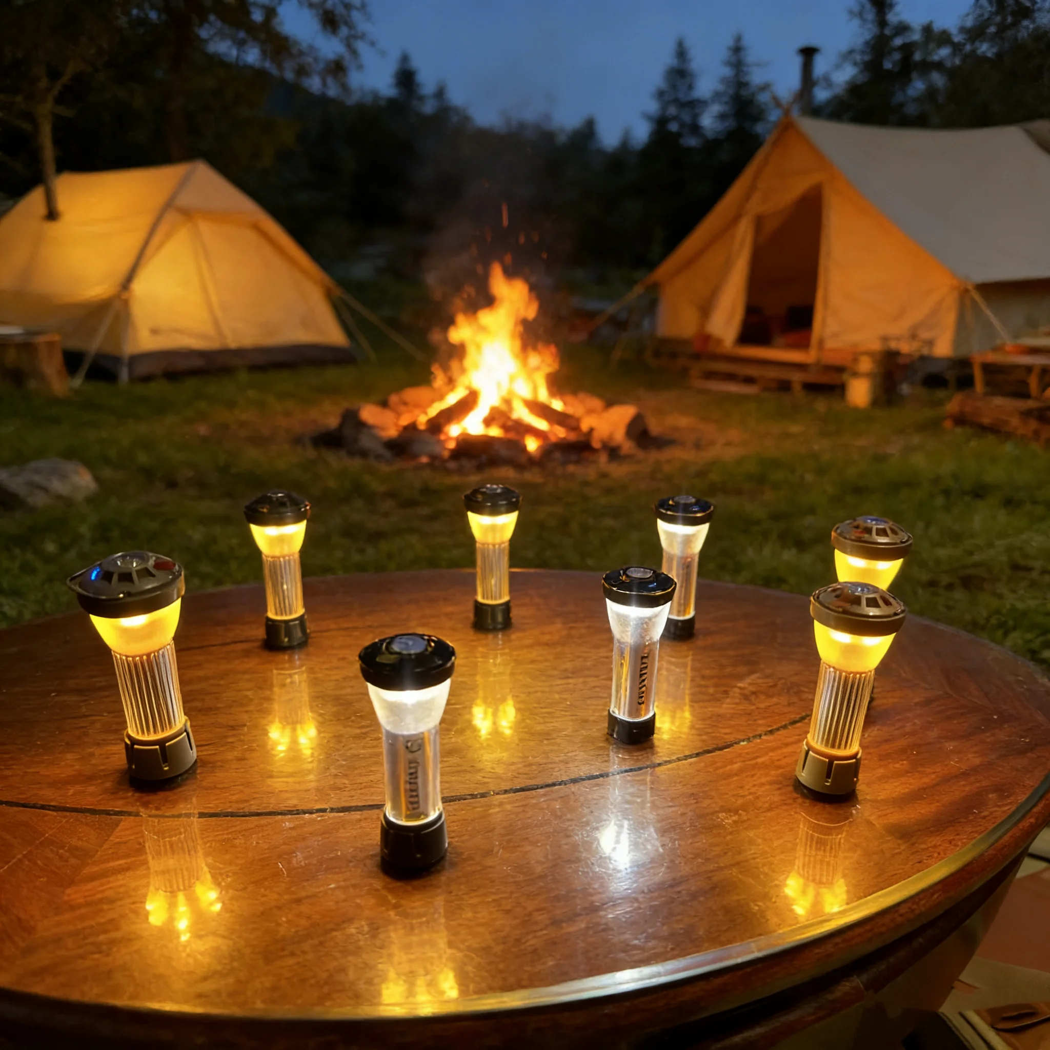 Mini-Leuchtturm-Campinglampe, superlange Akkulaufzeit, LED, Mehrzweck-Atmosphärenlampe für Camping, Zelt, Wandern, Turm-Taschenlampe