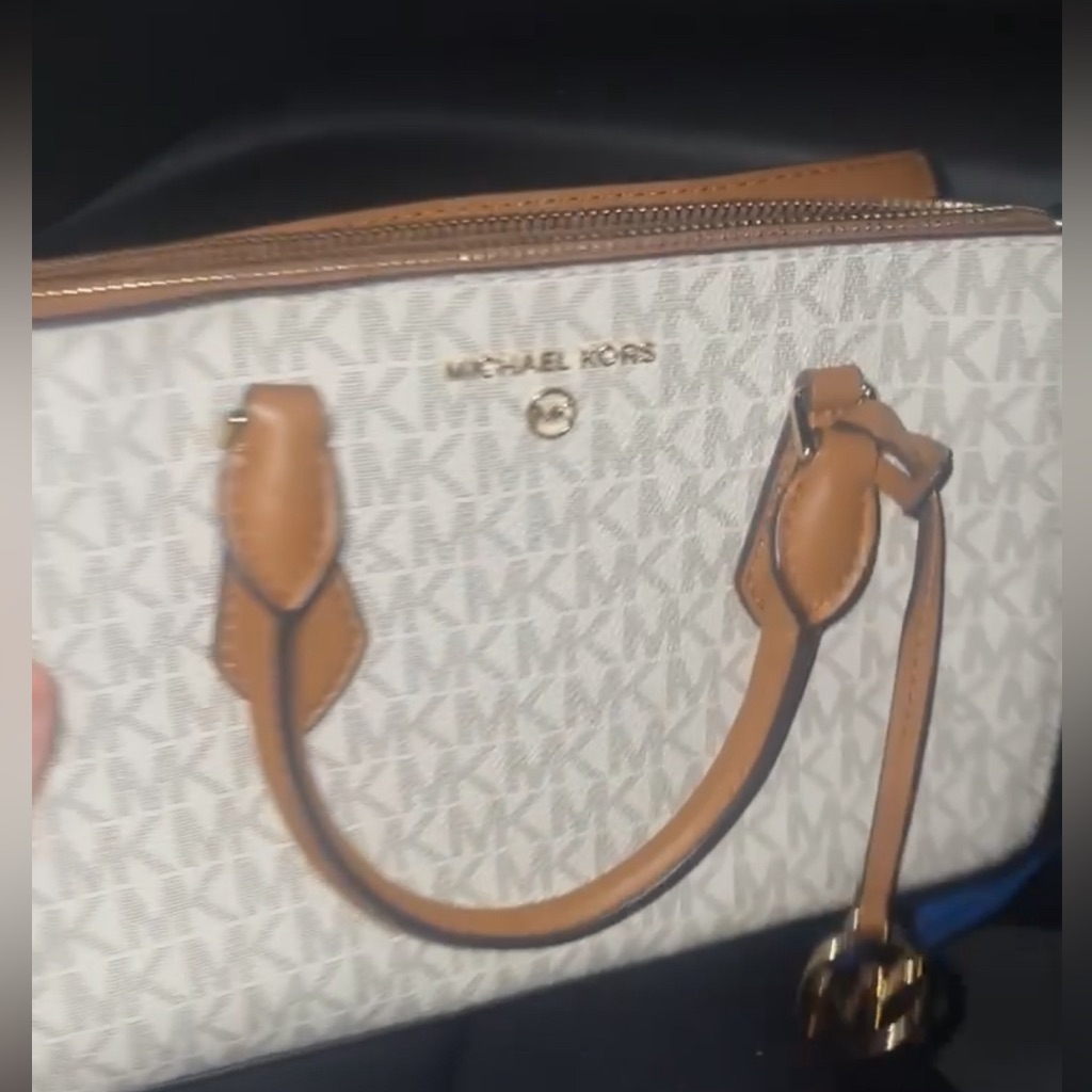 Michael Kors Bags | Women Purse Mk | Color: Tan/White | Size: Os