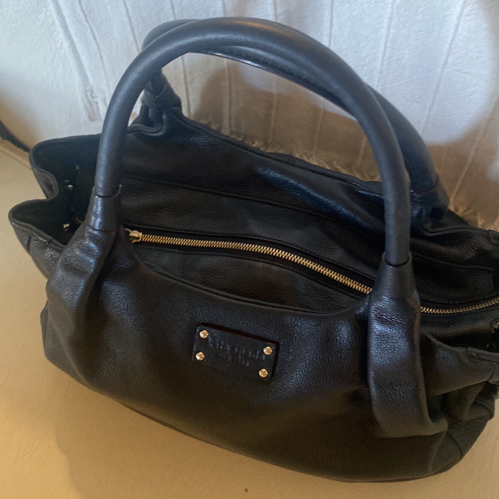 Kate Spade Bags | Kate Spade Black Handbag W/Zipper Pocket, And 2 Open Pockets Inside Handbag | Color: Black | Size: 14”W X 9” H X 7”D