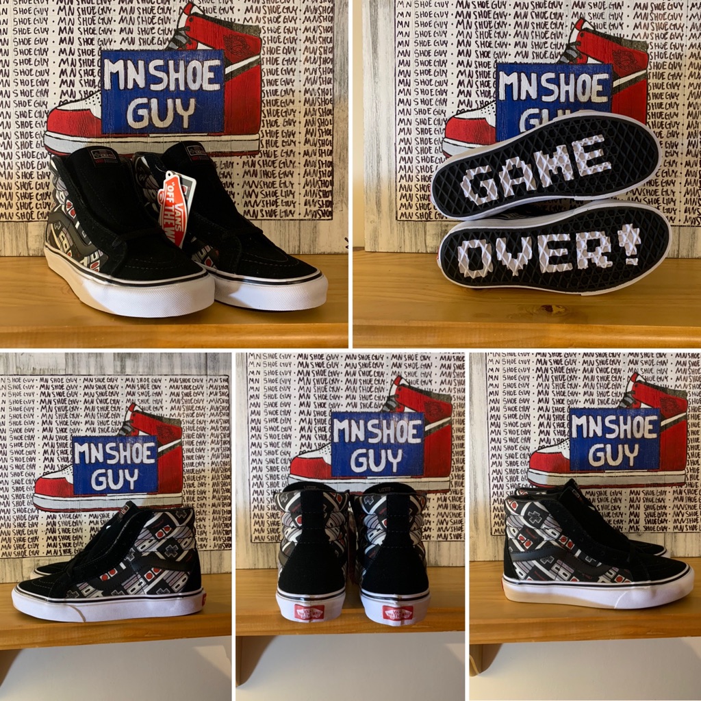 Vans Shoes | Vans Nintendo X Sk8 Hi “Controller” Women’s Sz 5.5 | Color: Black/White | Size: 5.5