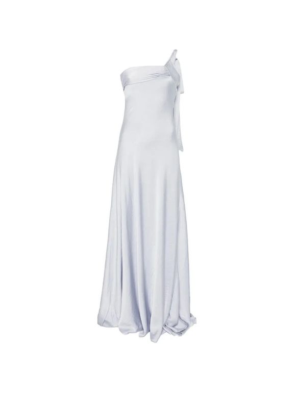 One-Shoulder Maxi Dress - White - ELEH Dresses