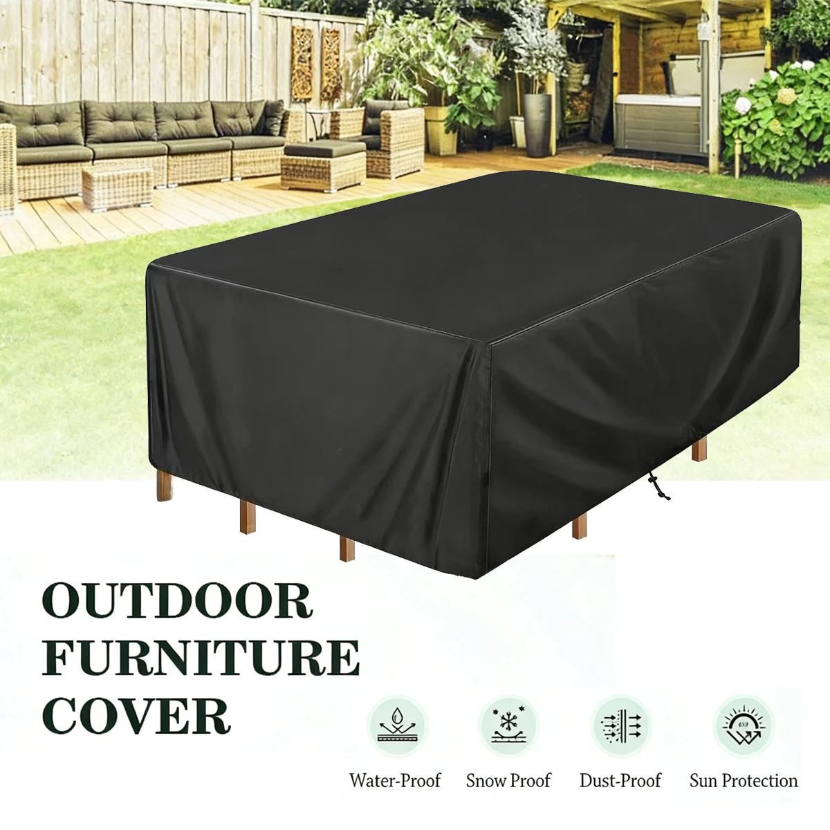 Housse de protection extérieure pour canapé de jardin, mobilier de jardin, imperméable à la pluie et à la neige, housse anti-poussière pour chaise, canapé et table de jardin