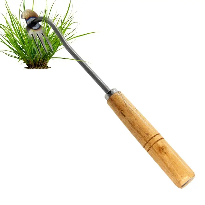 Extracteur de désherbage, outil de traction des racines, outil de désherbage à 4 dents, outil de désherbage manuel pour déracinement, outil de retrait de désherbage manuel