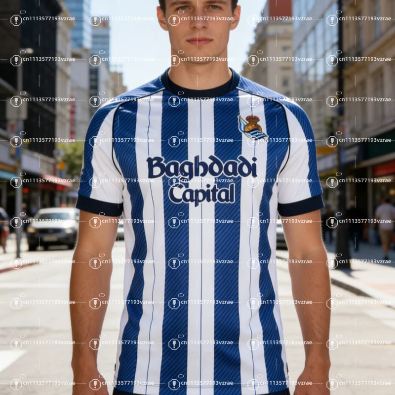 Maillot de football Real Sociedad 2026 domicile et extérieur, T-shirt confortable pour adultes et enfants, collection familiale
