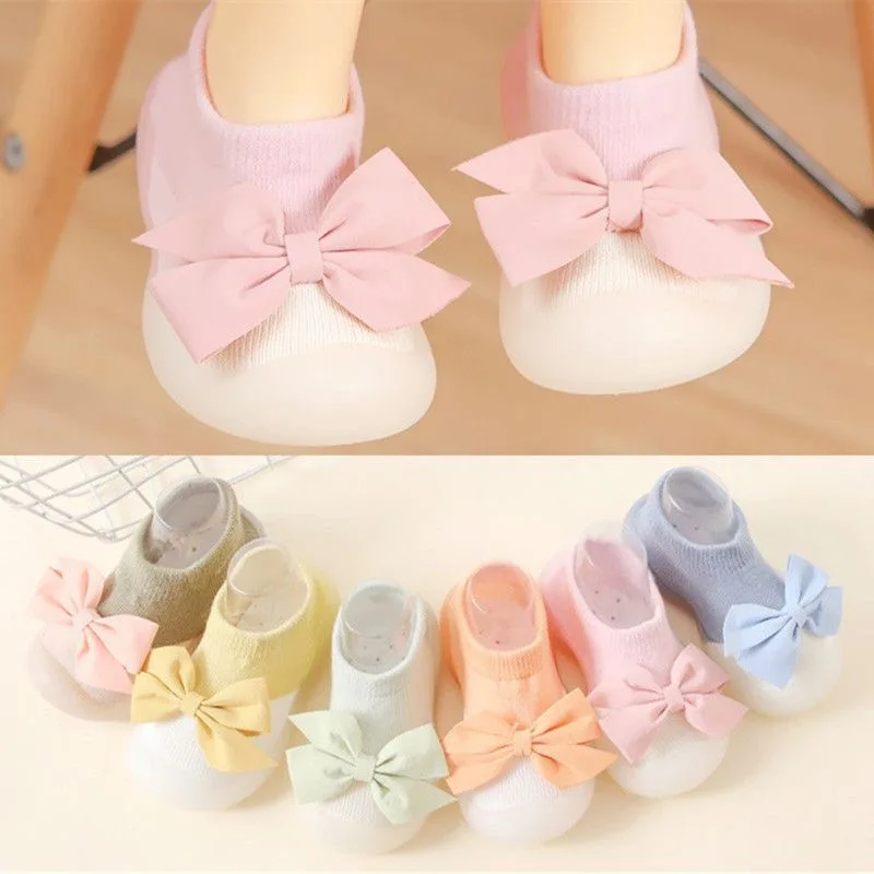 Sommer Neue Gekämmte Baumwolle Rutschfeste und Atmungsaktive Kinder-Weichsohlenschuhe Baby-Laufschuhe Netzstoff-Babysocken Image